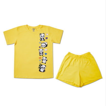 Family Yellow Boys T-shirt and Shorts set