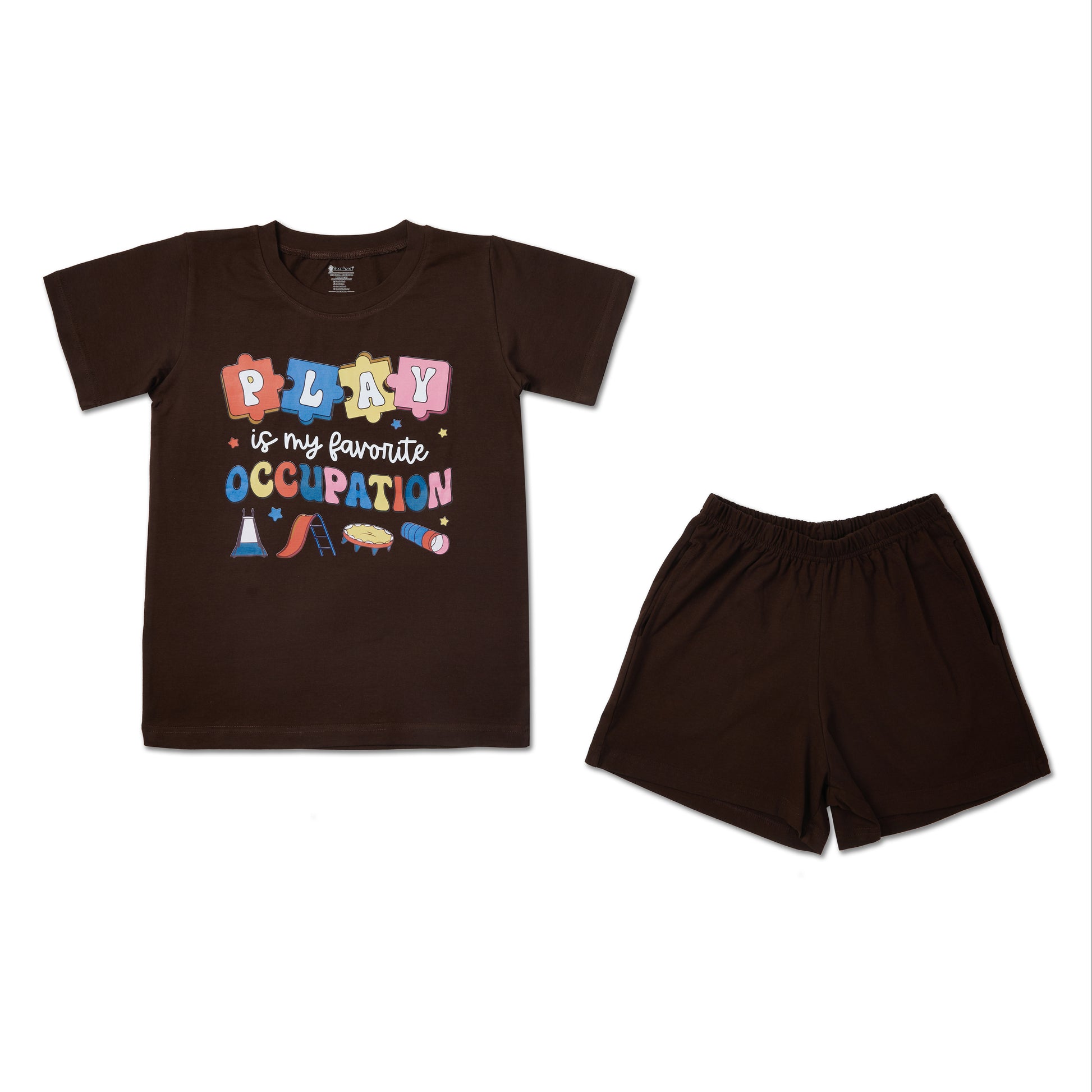  Play Brown Boys T-shirt and Shorts set 