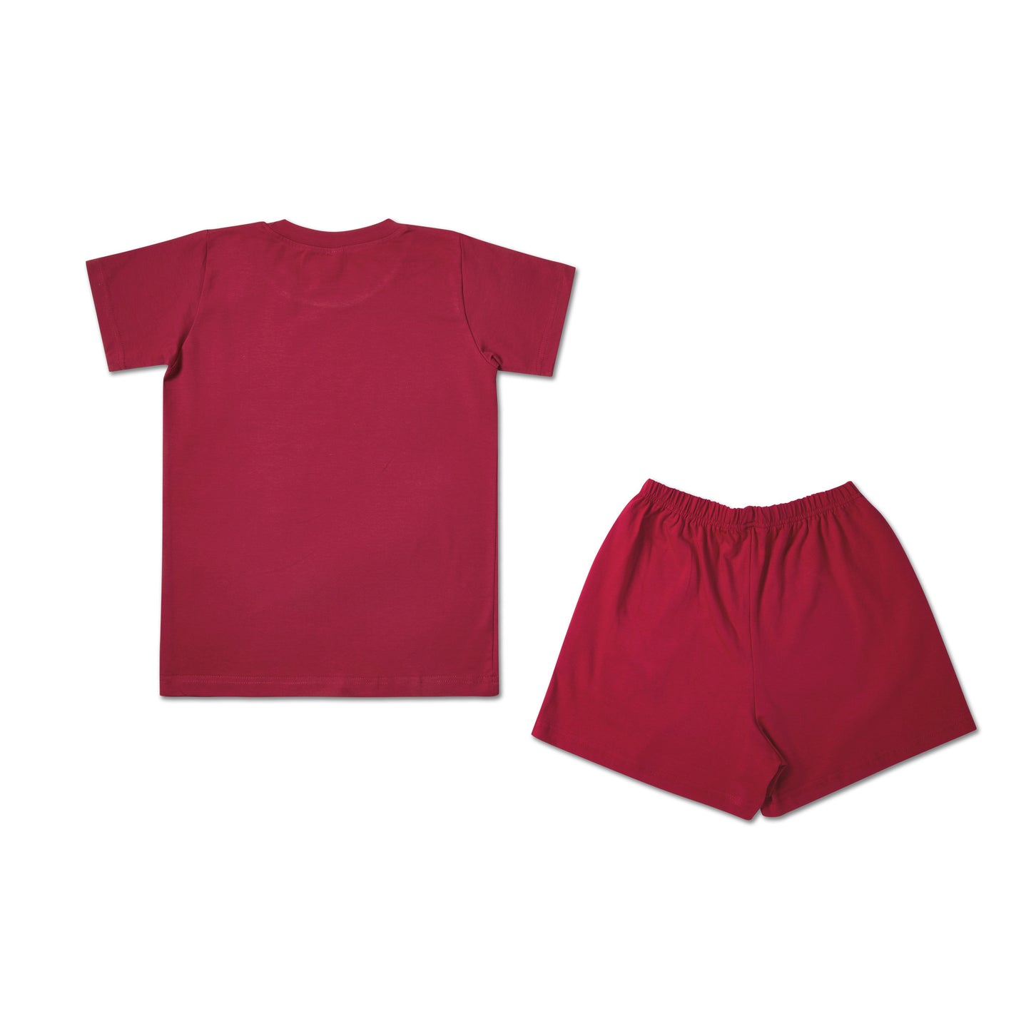 Family Maroon Girls T-shirt and Shorts set