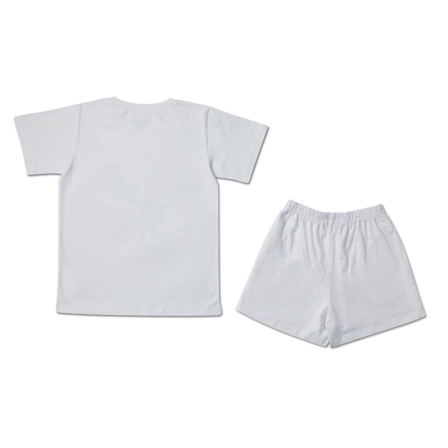 Smile White Boys T-shirt and Shorts set