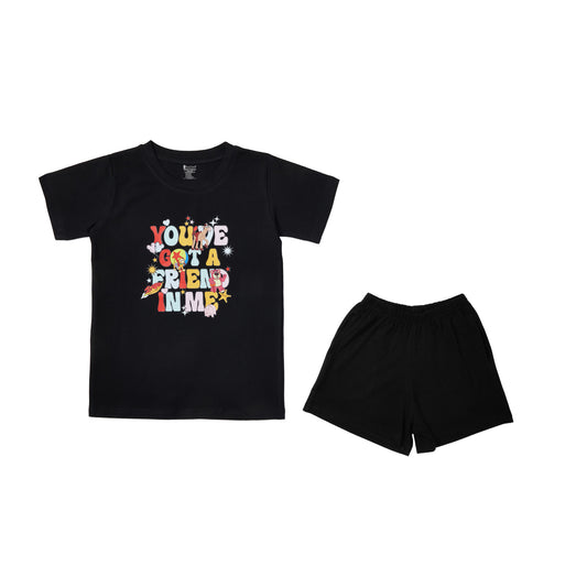 Friend Black Girls T-shirt and Shorts set 