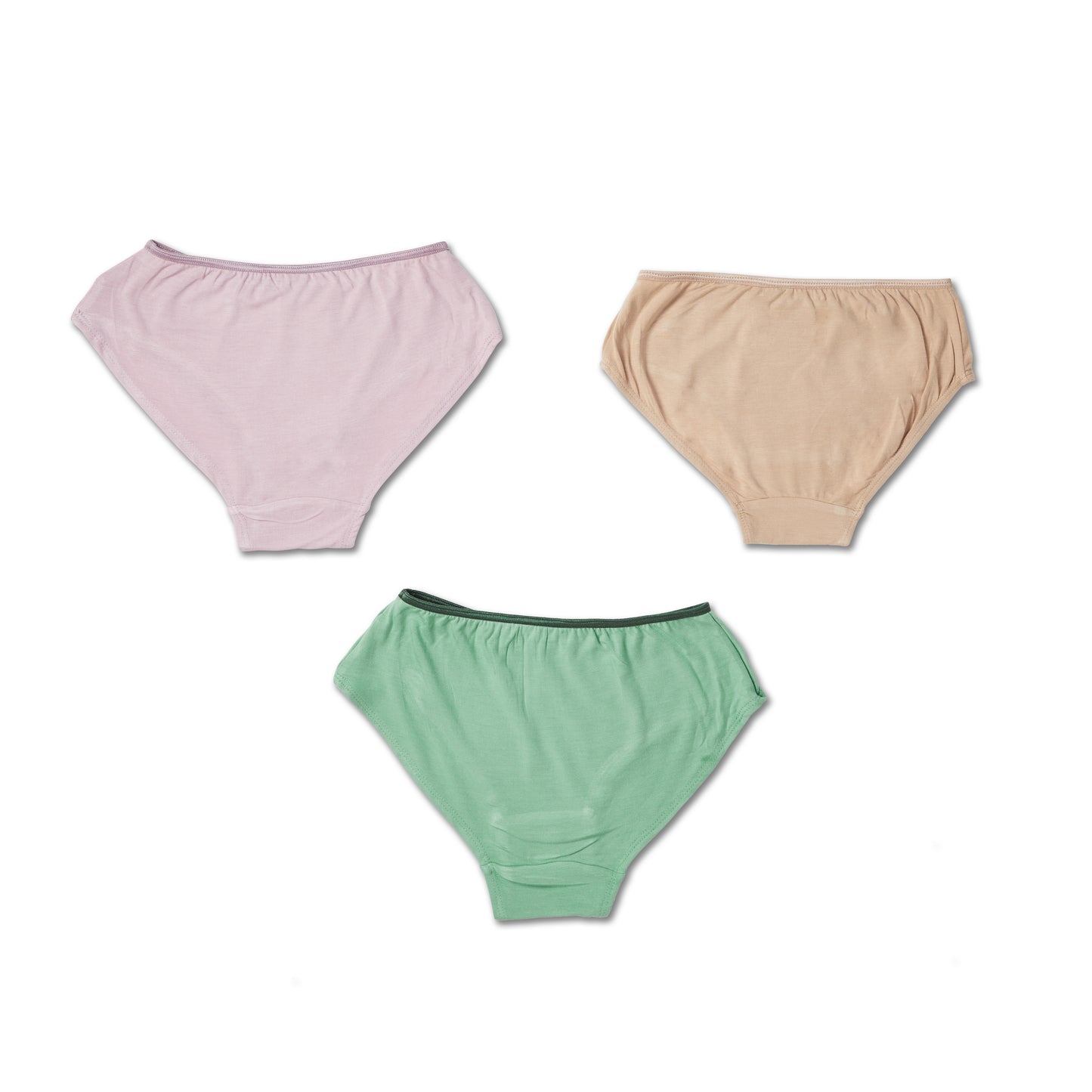 Feathery Plain Girls Panty (Pack of 3)