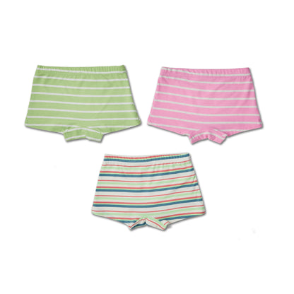 Confidence Stripes Girls Boyshorts (Pack of 3)