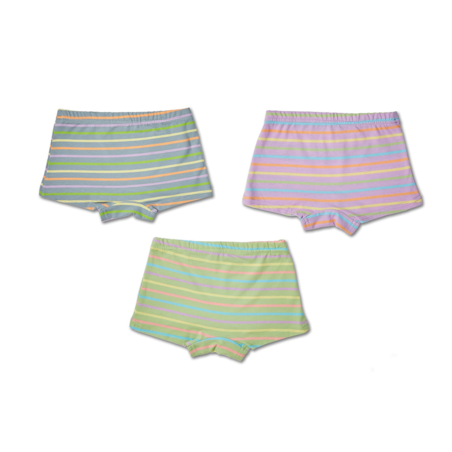 Cool Stripes Girls Boyshorts (Pack of 3)