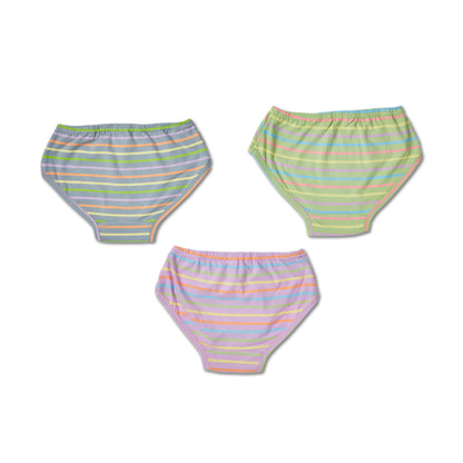 Pastel Stripes Girls Panty (Pack of 3)