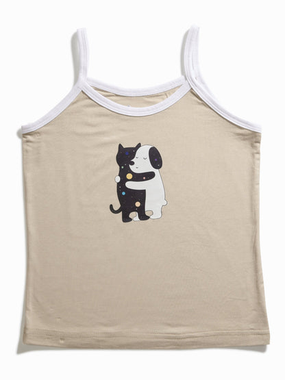 Cat Hugz Girls Camisole (Pack of 2)