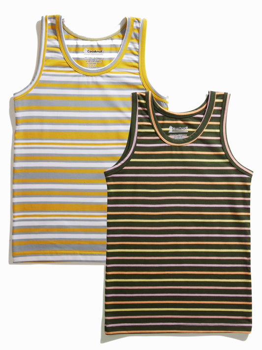 Multi Stripes Vest (Pack of 2)