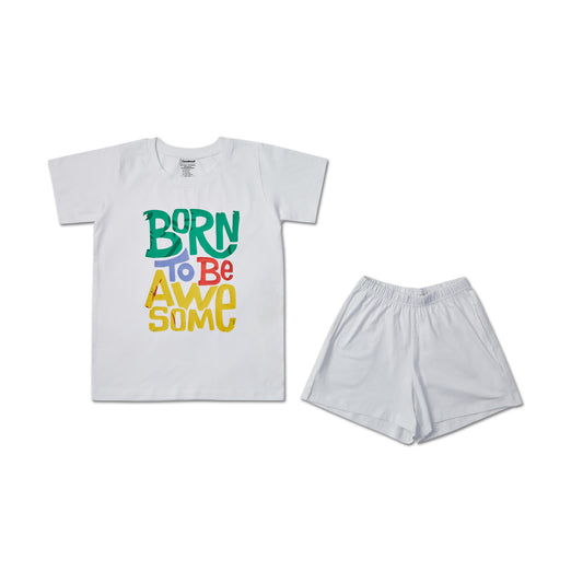 Awesome print white Unisex combo