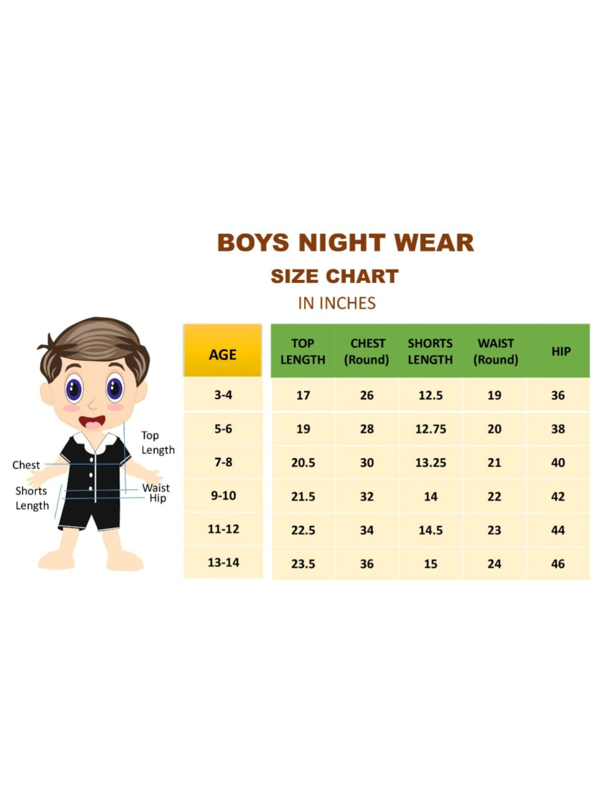 Brown Stripes Cotton Boys Nightwear set