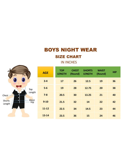 Brown Stripes Cotton Boys Nightwear set