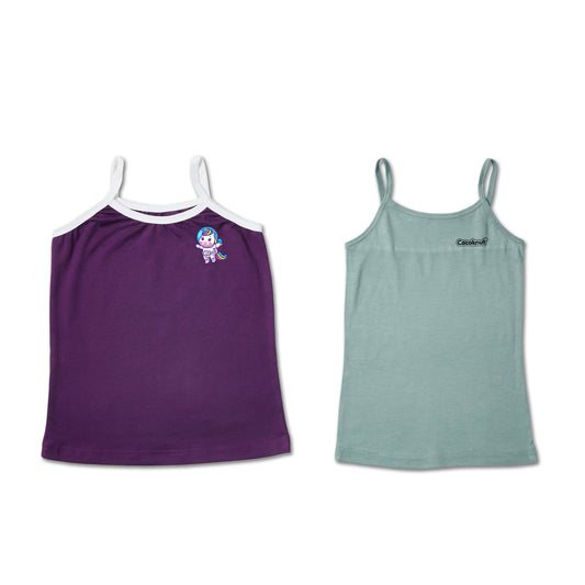 Astro Cocoknut print girls camisole pack of 2