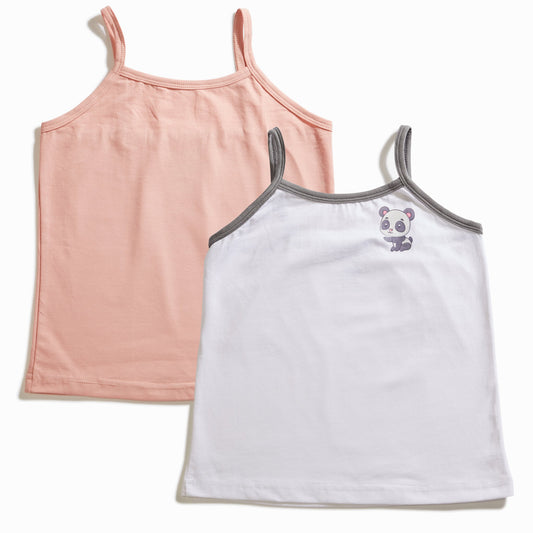 Assorted Design Girls Combo Camisole Duo