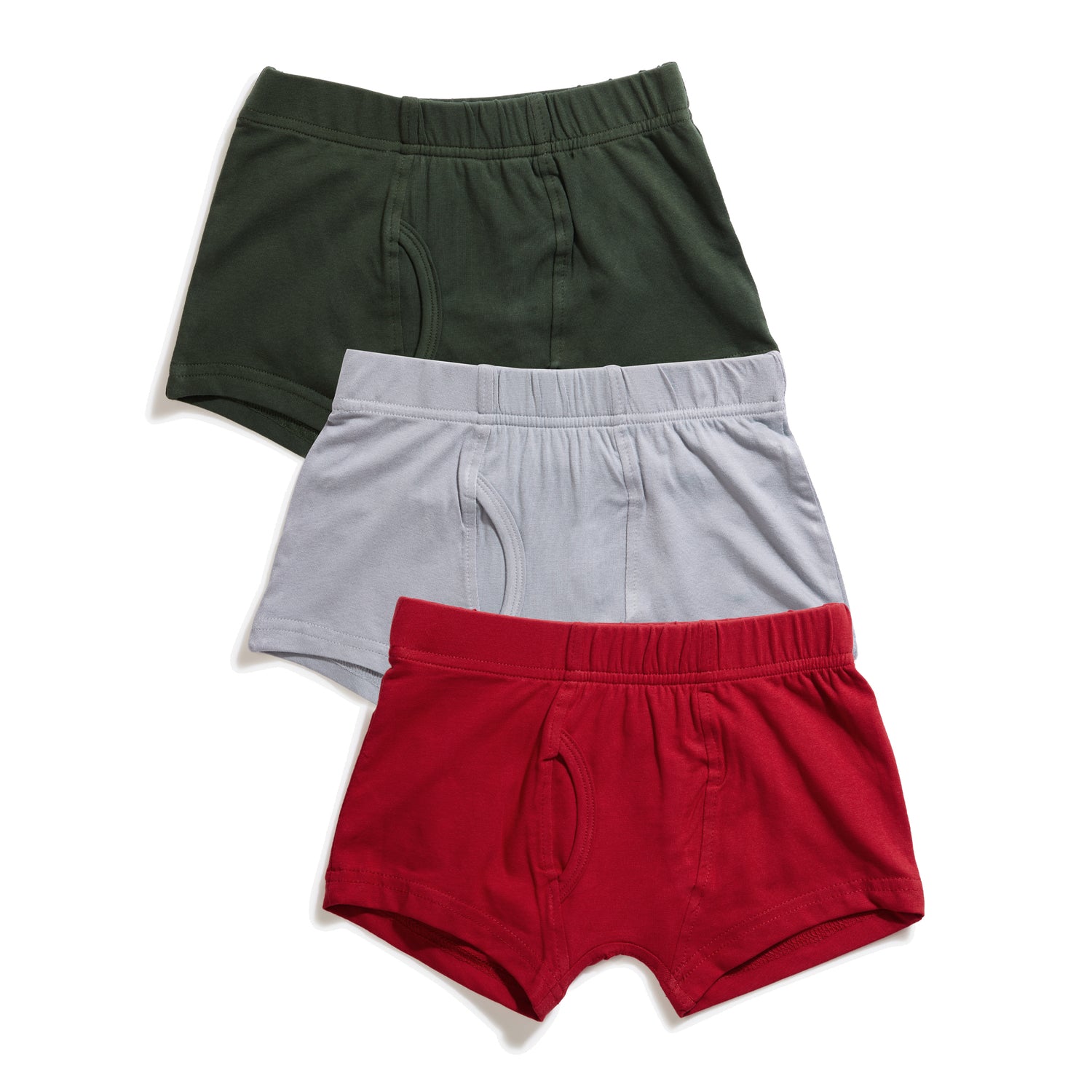 Boys plain trunks pack of three, comfortable fit