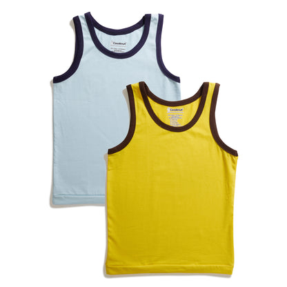 Cool combo boys vest pack of 2 in soft cotton