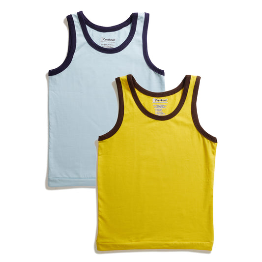 Cool combo boys vest pack of 2 in soft cotton