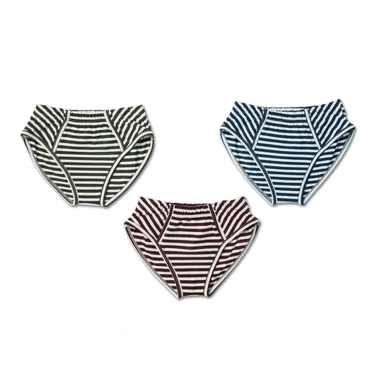 Trendy striped boys premium briefs 3-pack