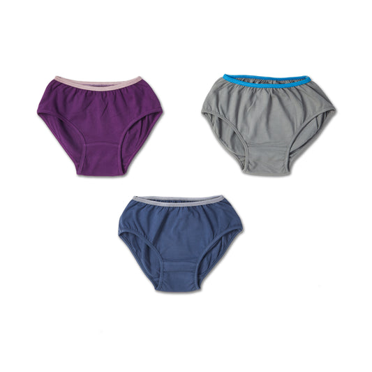 Pack of 3 girls cool thread fabric panties with soft feel