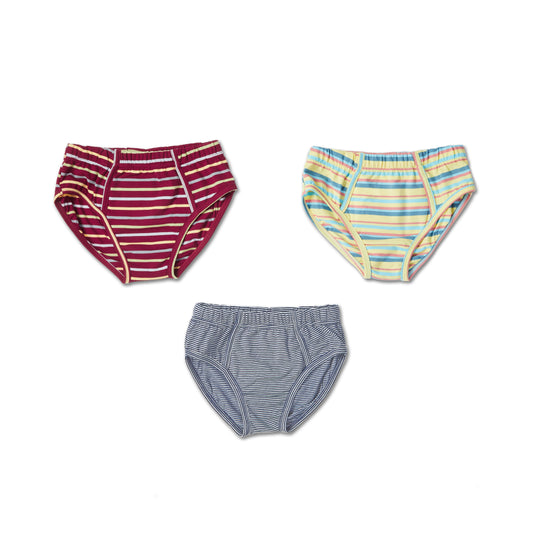 Cousin stripes pattern boys briefs 3-pack