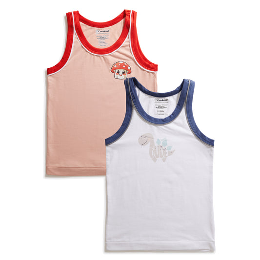 Boys stylish vest pack two, comfortable cotton wear