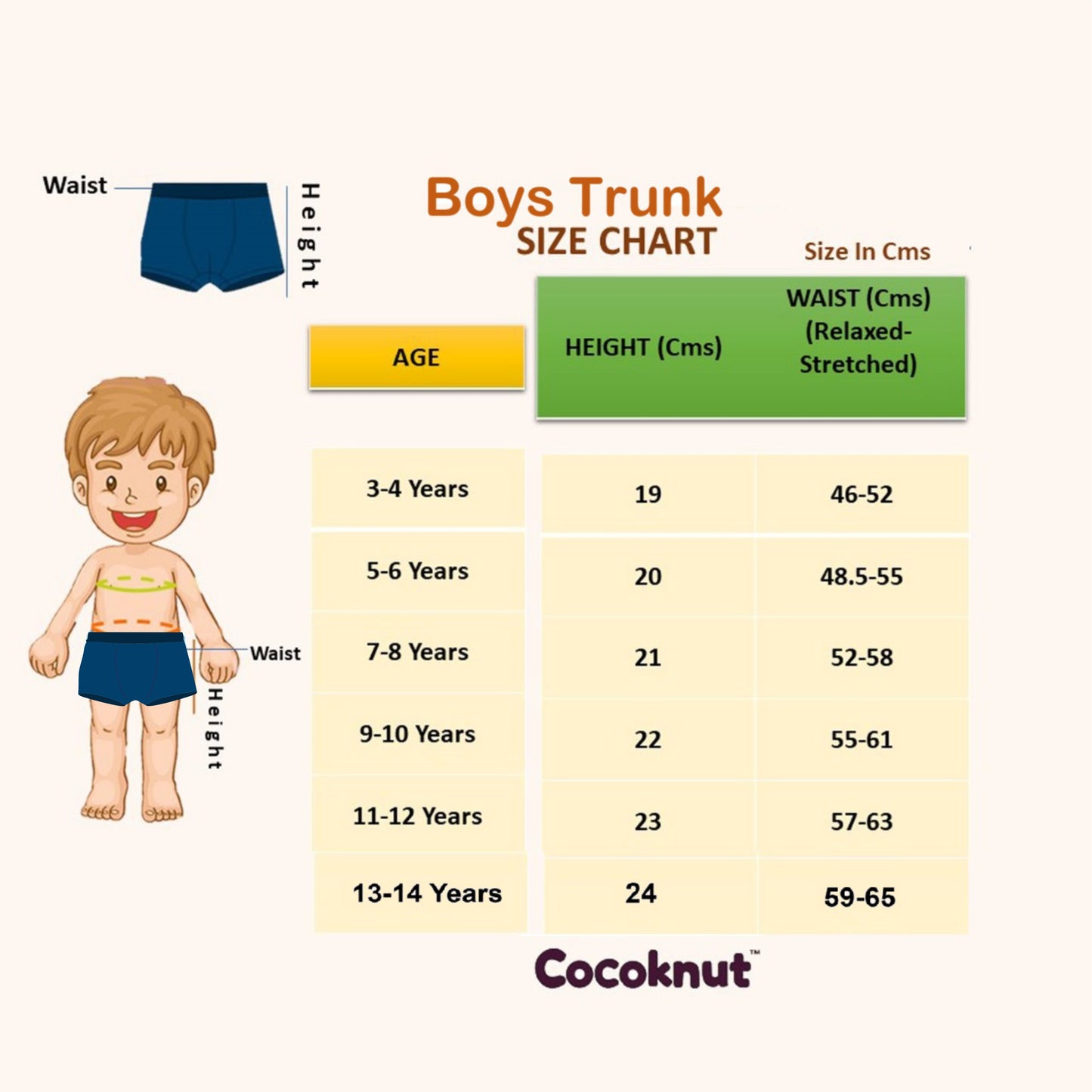 Comfy Plain Boys Trunks (Pack of 3)