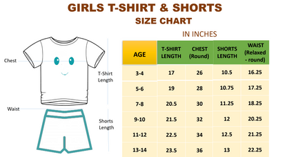 Family Blue Girls T-shirt and Shorts set