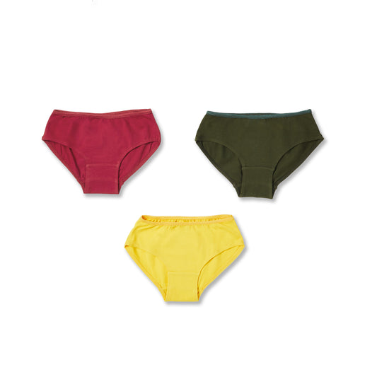 Pack of 3 plain panties for friendship girls