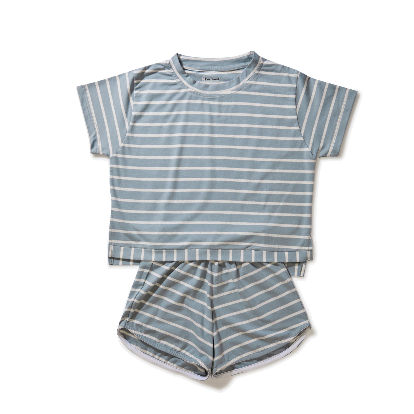Soft Stretchy Grey Stripes Cotton Girls Nightwear