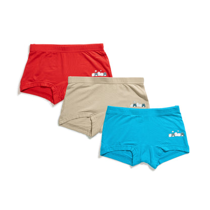 Kitty Print Girls Comfortable Boyshorts Trio