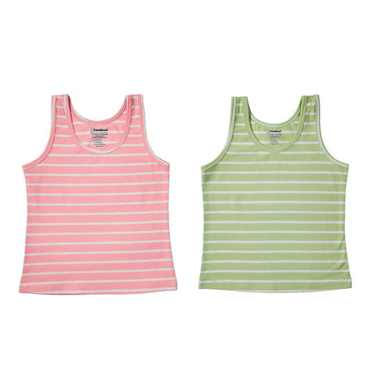 Glow print girls tank tops pack of 2