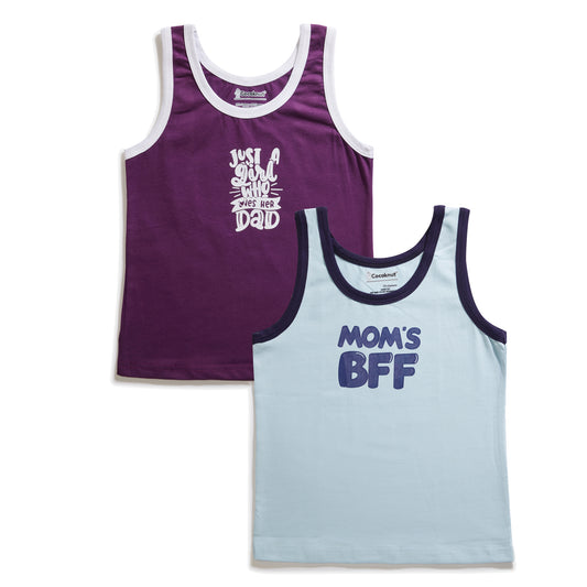 Casual Cotton Mom Dad BFF Girls Tank Tops