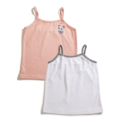 Super Soft Bio-Washed Cotton Girls Panda Camisoles