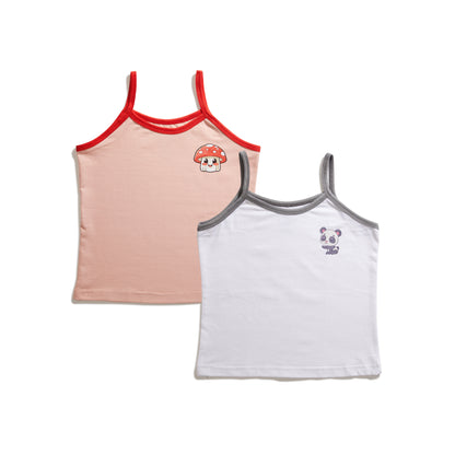 Cute Girls Panda Print Camisole Set