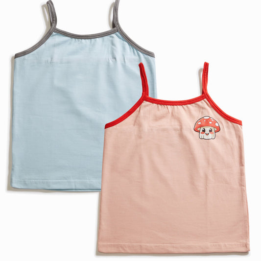 Mushymush Soft Cotton Girls Camisole Pack