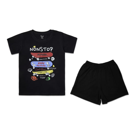 Nonstop black graphic Unisex set