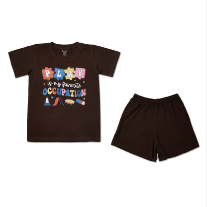 Play design brown Unisex outfit