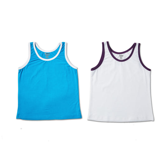 Rainy clouds printed girls tank tops duo pack