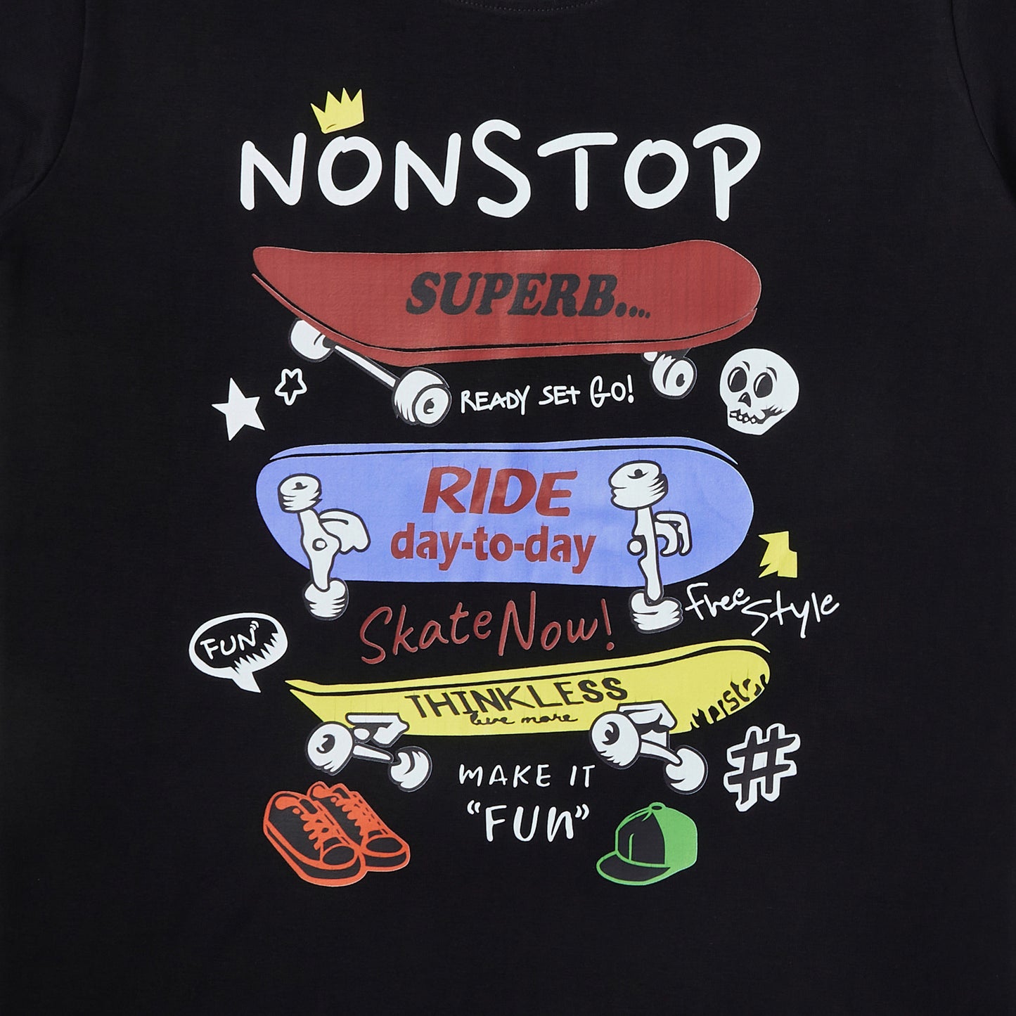 Nonstop Black GIrls T-shirt and Shorts set