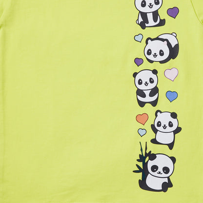 Panda Selfie Fluorscent Unisex Tshirt (Pack of 2)