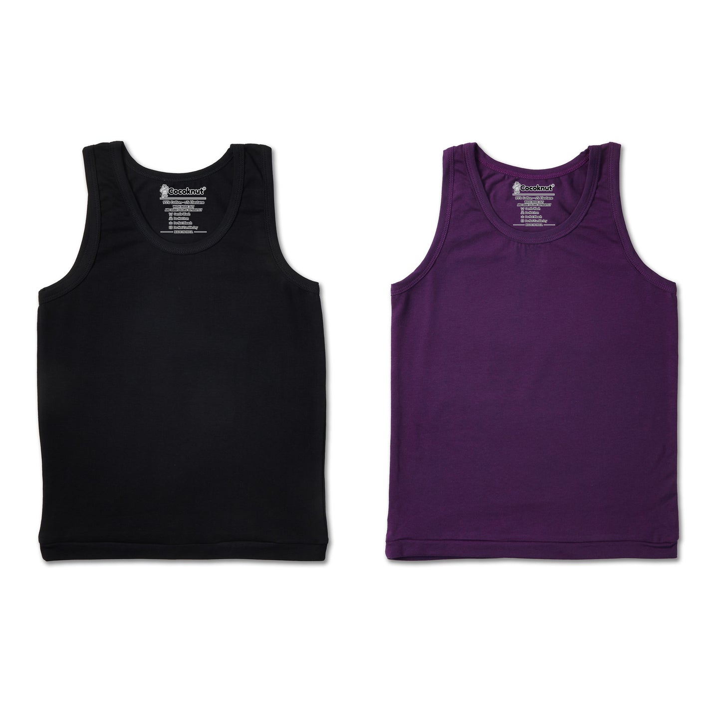 Vibrant ribbed boys vest duo