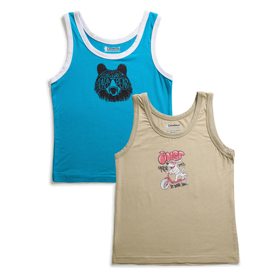 Comfortable Cotton Blend Smarty Ride Girls Tank Tops