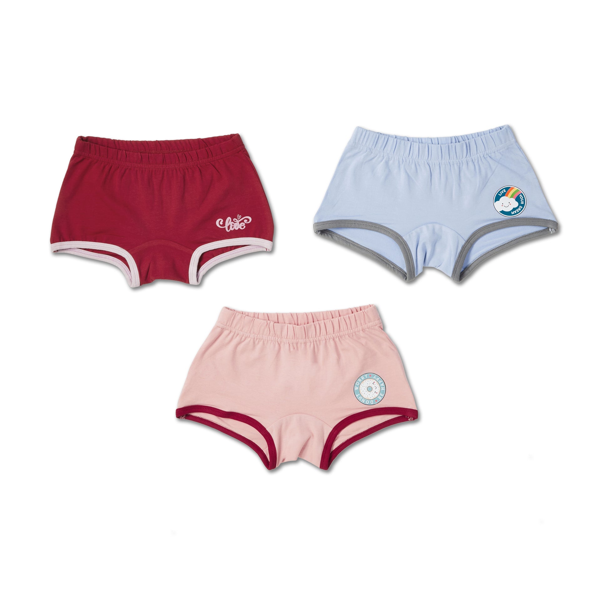 Stylish cloud print boyshorts pack for girls