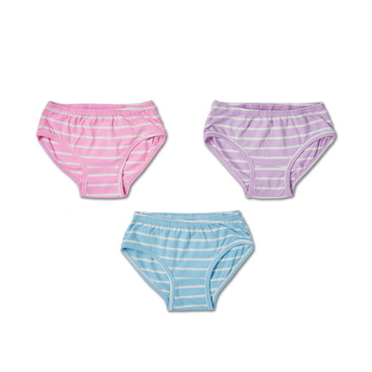 Bright sunshine striped girls panties pack of 3