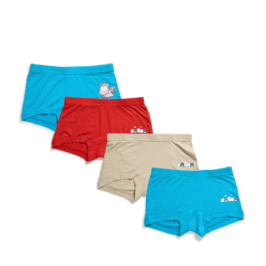 Unicorn Kitty Print Girls Boyshorts Pack