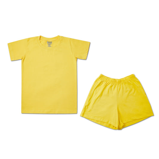 Yummy glow yellow boys tee and shorts